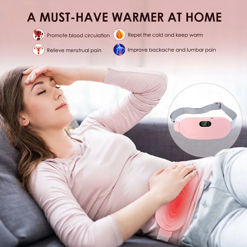 Electric Menstrual Spasm Massager Vibrator Heating Belt Suitable For Relieving Menstrual Discomfort, Keeping Waist And heating