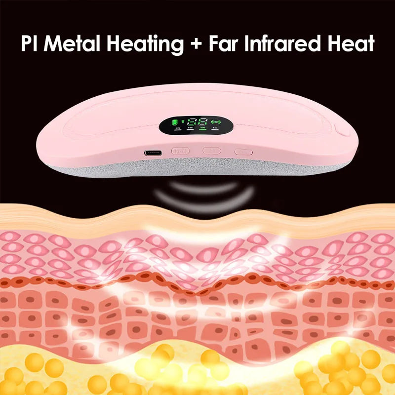 Electric Menstrual Spasm Massager Vibrator Heating Belt Suitable For Relieving Menstrual Discomfort, Keeping Waist And heating